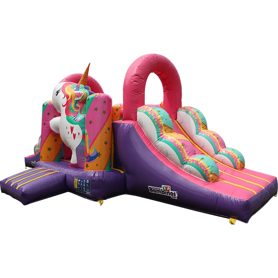 Doble Rampa Unicornio Caramelo — Galería 3 | Brincolines Bambinos Monterrey
